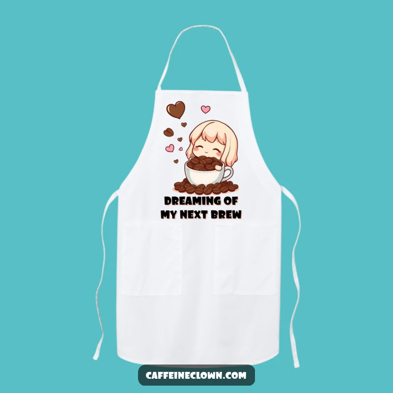 Funny Coffee Bean Dream Apron: Cook and Dream with Coffee Humor