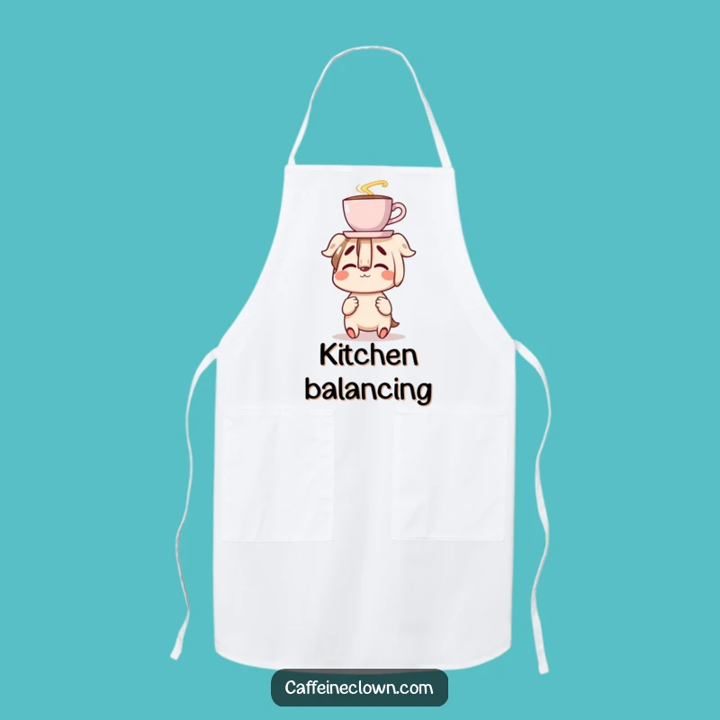 Funny Coffee Balance Chef Apron: Clumsy Delight, Perfect Kitchen Gift