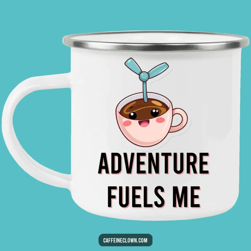 Funny Propeller Coffee Camping Mug: Durable Outdoor Funny Gift for Adventurers