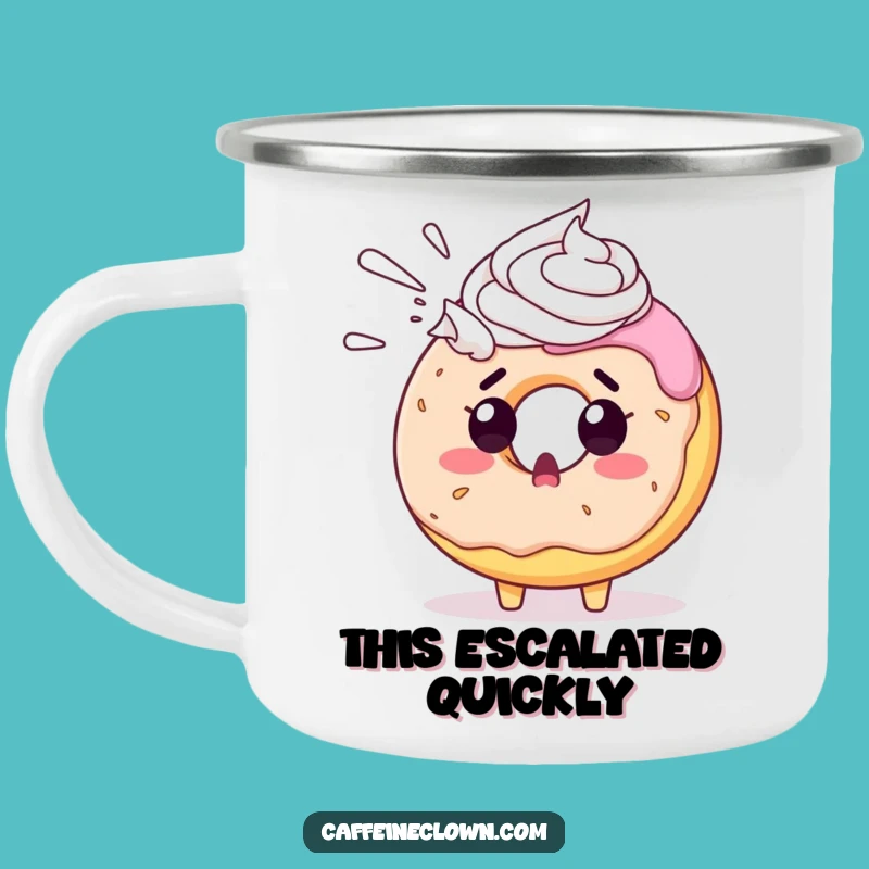 Funny Donut Whipped Cream Camping Mug: Durable Outdoor Funny Gift for Adventurers