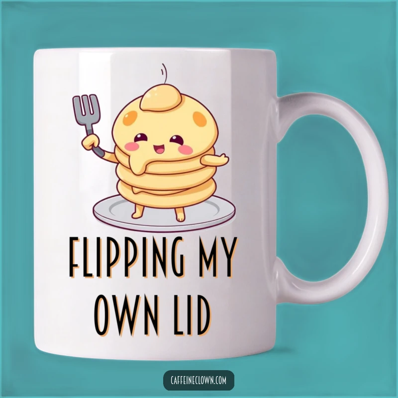 Funny Pancake Flip Mug: A Hilarious Breakfast Pal, Perfect Funny Gift
