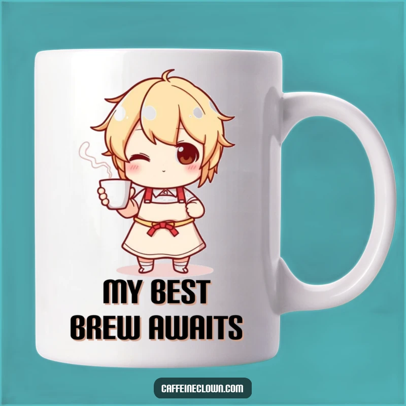 Funny Chef Mug: Apron Character Presents Steaming Cup Gift!