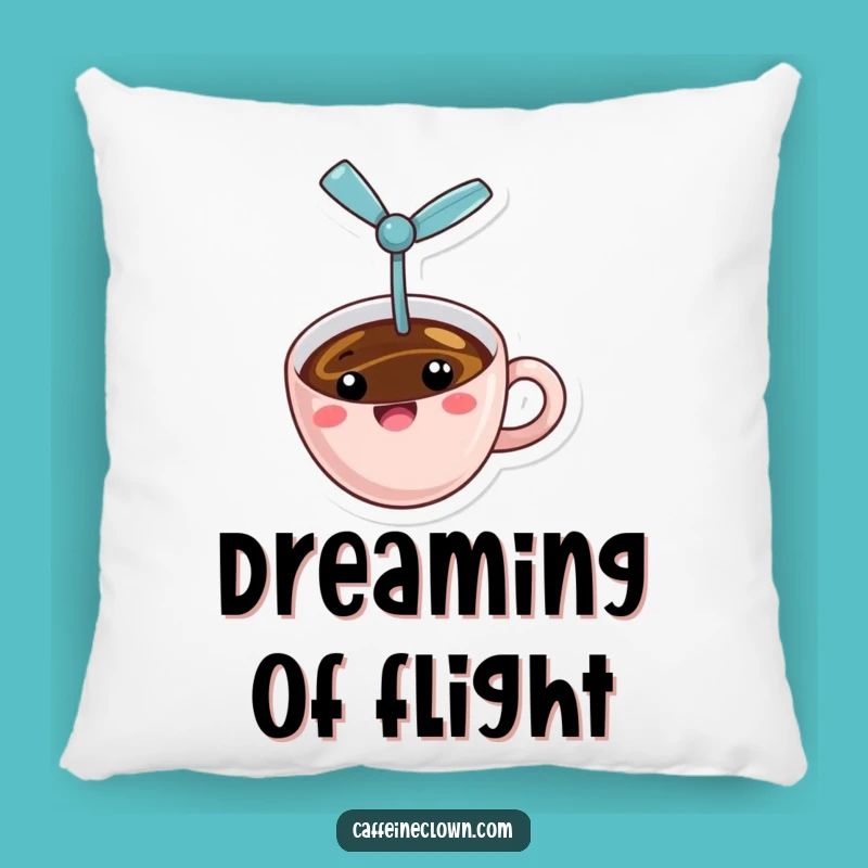 Funny Flying Coffee Pillow: Cozy Propeller Coffee Cushion, Ideal Funny Gift