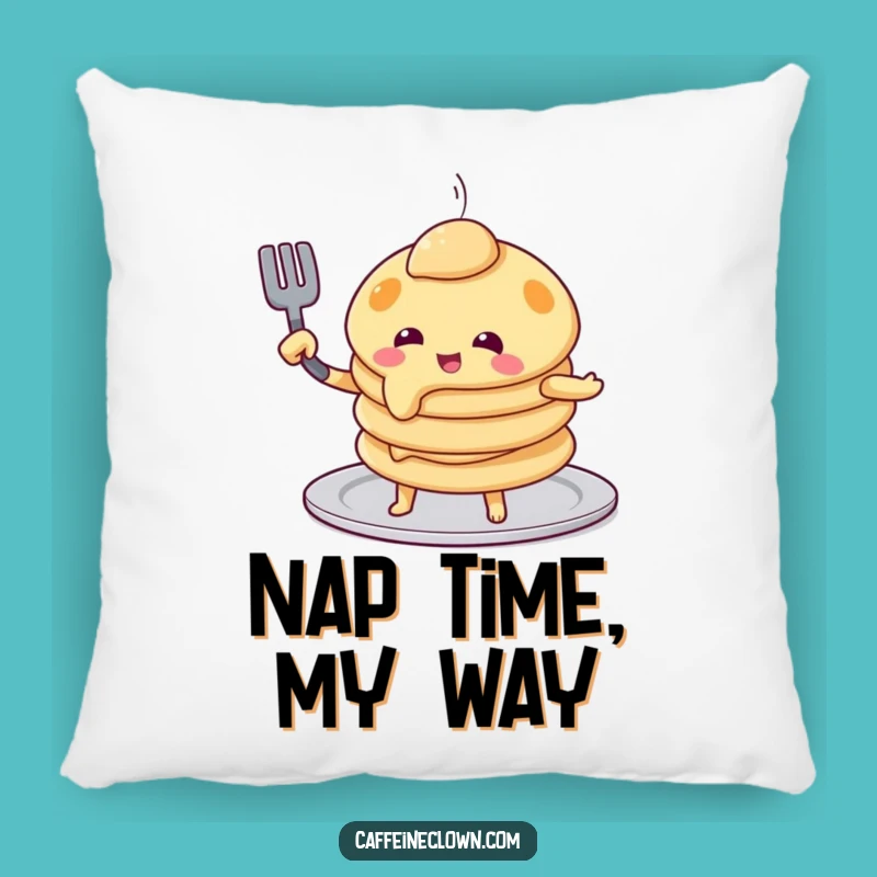 Funny Pancake Flip Pillow: Cozy Breakfast Character Cushion, Ideal Funny Gift