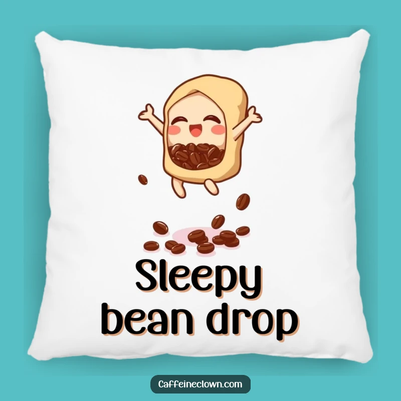 Funny Bubbly Bean Drop Pillow: Cozy Up with Happy Vibes - Perfect Gift!