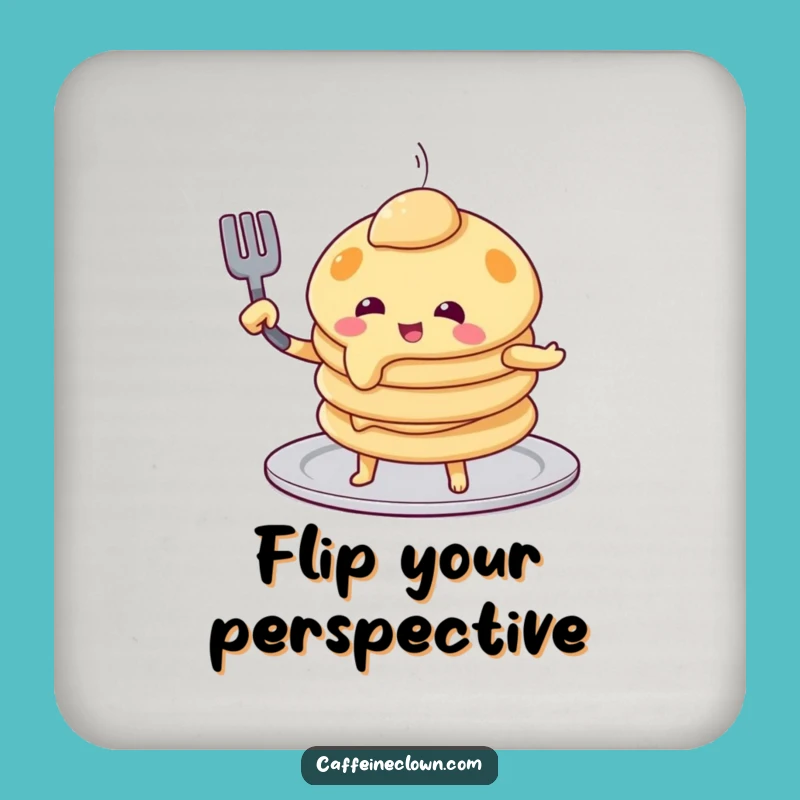 Funny Pancake Flip Coaster: Protect Surfaces with Humor, Perfect Funny Gift