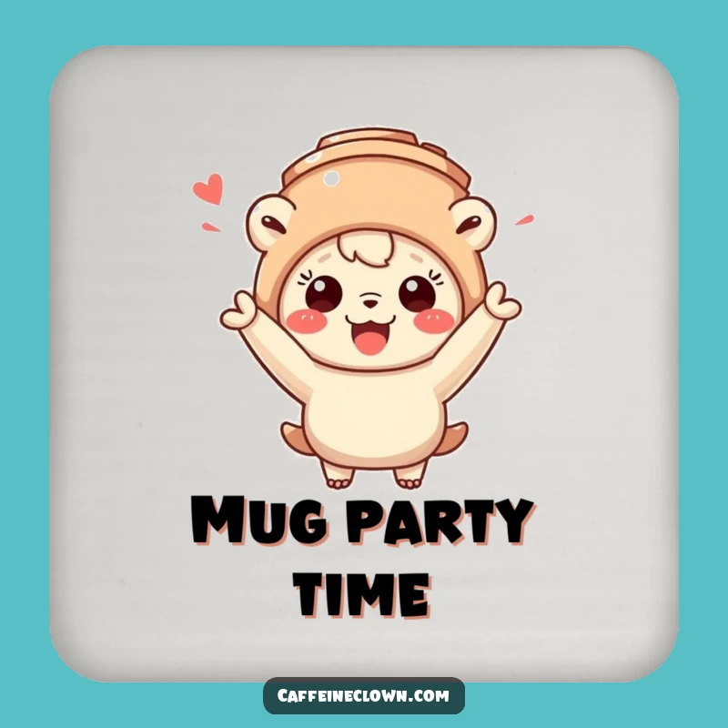 Funny Mug Hat Creature Coaster: Protect Surfaces with Cheer - Great Gift!