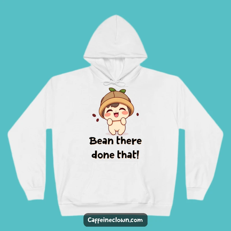 Funny Kawaii Coffee Hoodie: Giggling Bean Gift - Cute Character Sweatshirt!