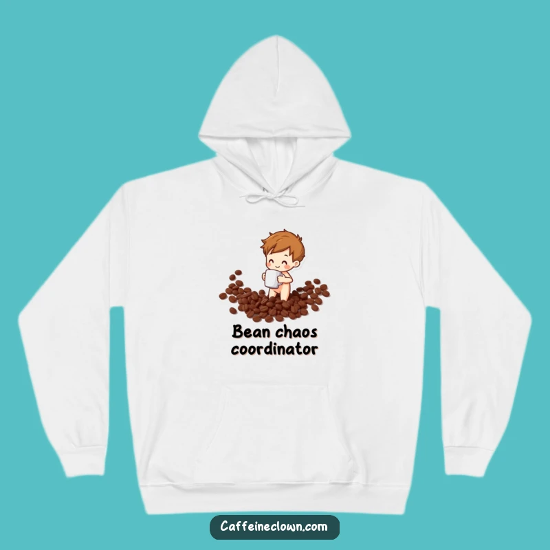 Funny Coffee Bean Spill Hoodie: Cozy Morning Chaos - Ideal Gift!
