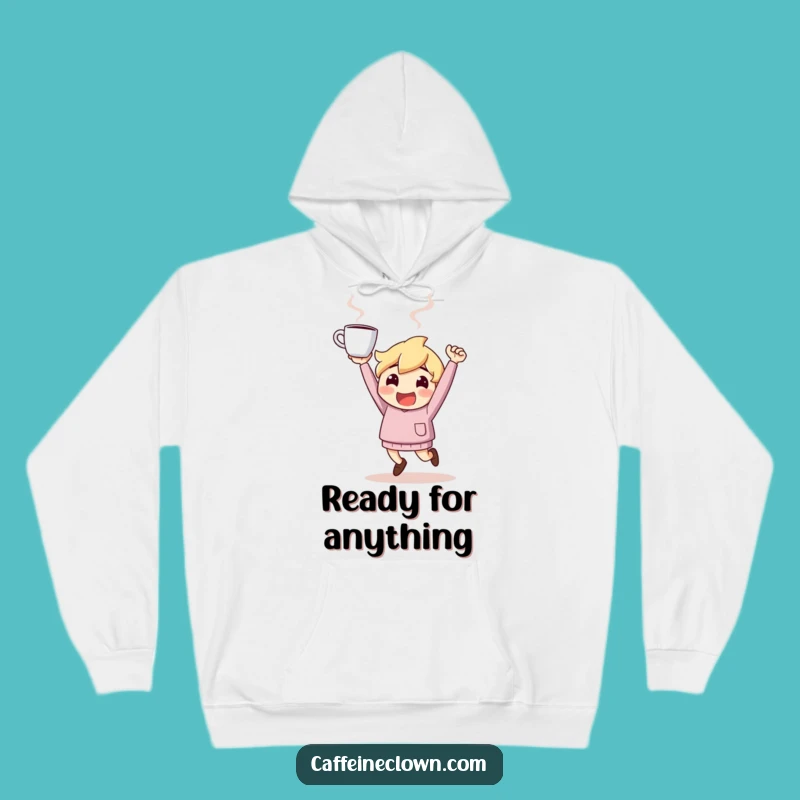 Funny Hoodie: Energetic Coffee Cup Holder - Cozy Humor Gift!