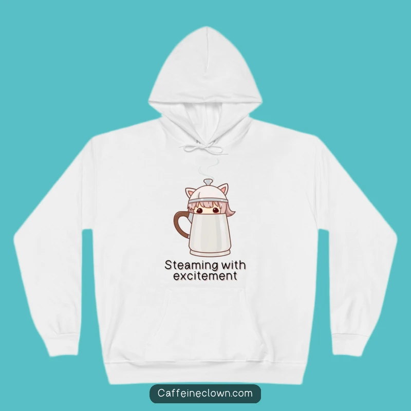 Funny Peek-a-Brew Coffee Pot Hoodie - Cozy Gift for Coffee Lovers