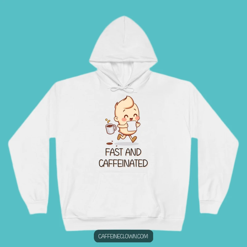 Funny Spilling Coffee Runner Hoodie - Cozy Gift for Active Coffee Lovers