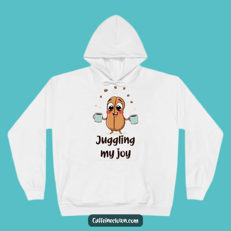 Funny Coffee Bean Hoodie: Cozy Juggling Humor Gift Apparel