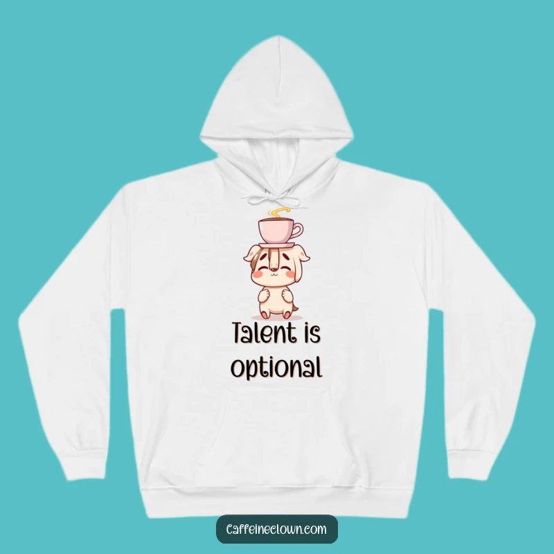 Funny Cozy Coffee Balance Hoodie: Clumsy Delight, Perfect Warm Gift