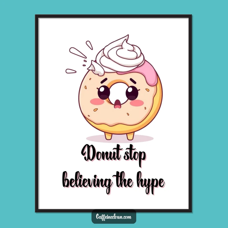 Funny Donut Whipped Cream Surprise Free Printable Wall Art - Hilarious Decor!