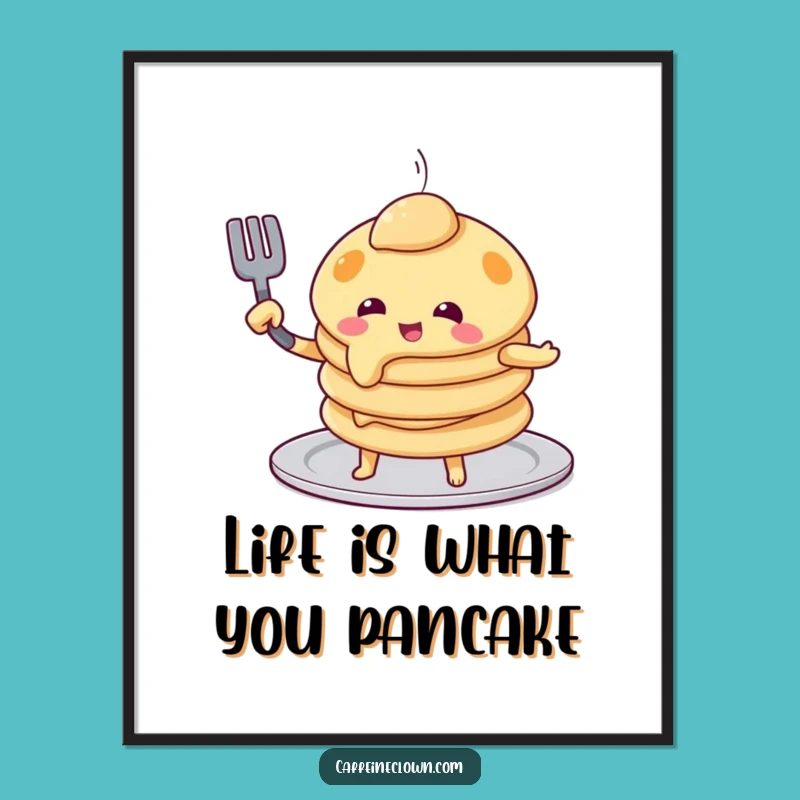 Pancake Flip Fail Free Printable Wall Art - Breakfast Humor Decor!