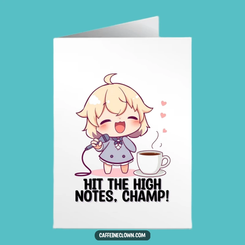 Free Printable Congrats Card Funny Singing Coffee Lover, Hilarious DIY Gift