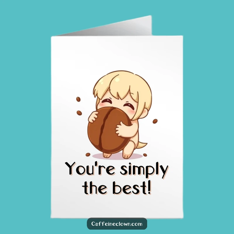 Free Printable Thank You Card: Coffee Bean Hug, Perfect Downloadable Gratitude!