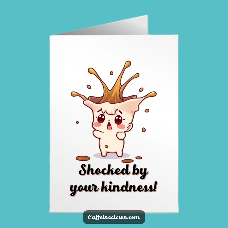 Free Printable Thank You Card: Coffee Splash Surprise for Your Generosity!