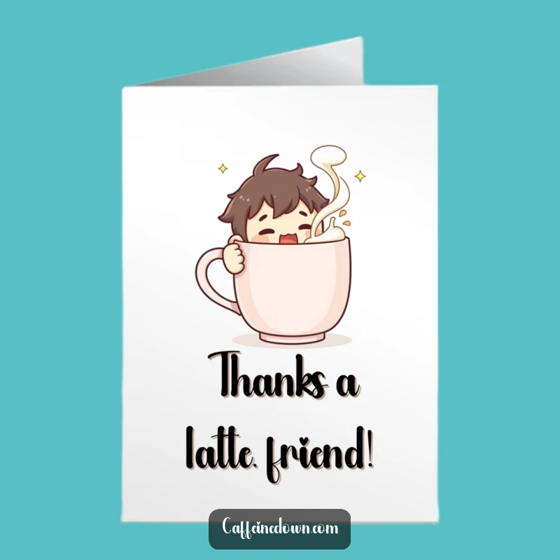Free Printable Thank You Card: Funny Coffee Lover, Perfect Downloadable Gratitude!