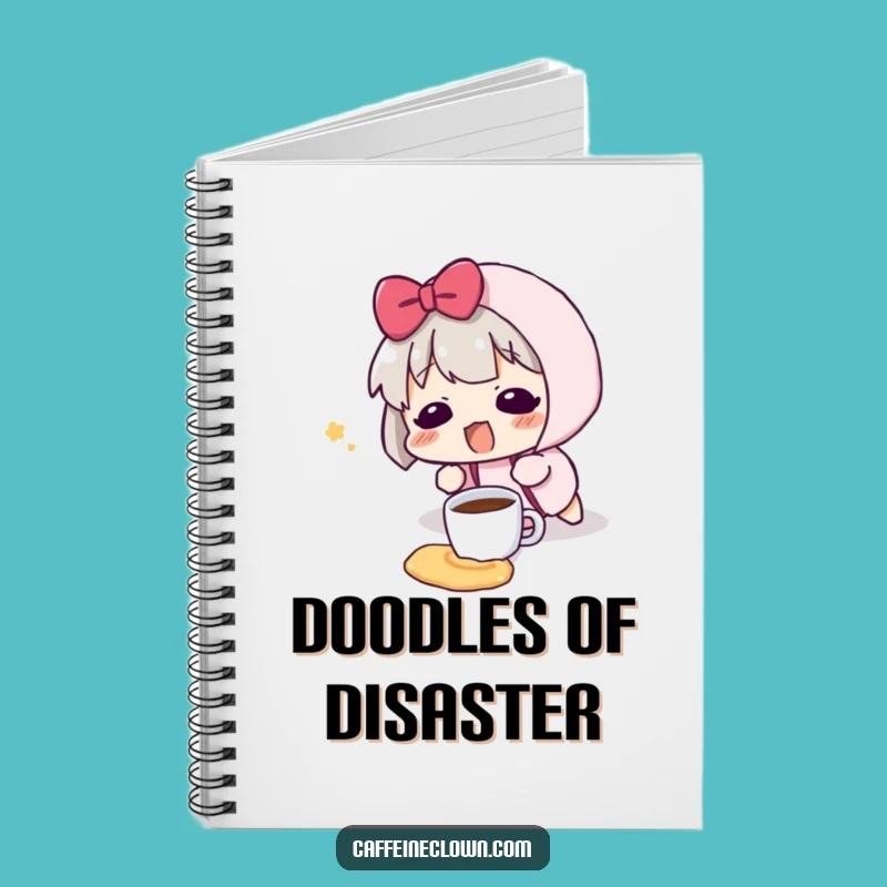 Funny Coffee Spill Notebook - Journal Character Accident Gift