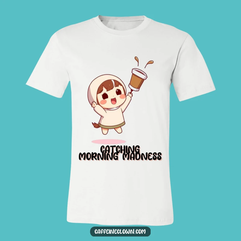 Funny Coffee Catch T-Shirt: Show Off Your Quick Coffee Skills