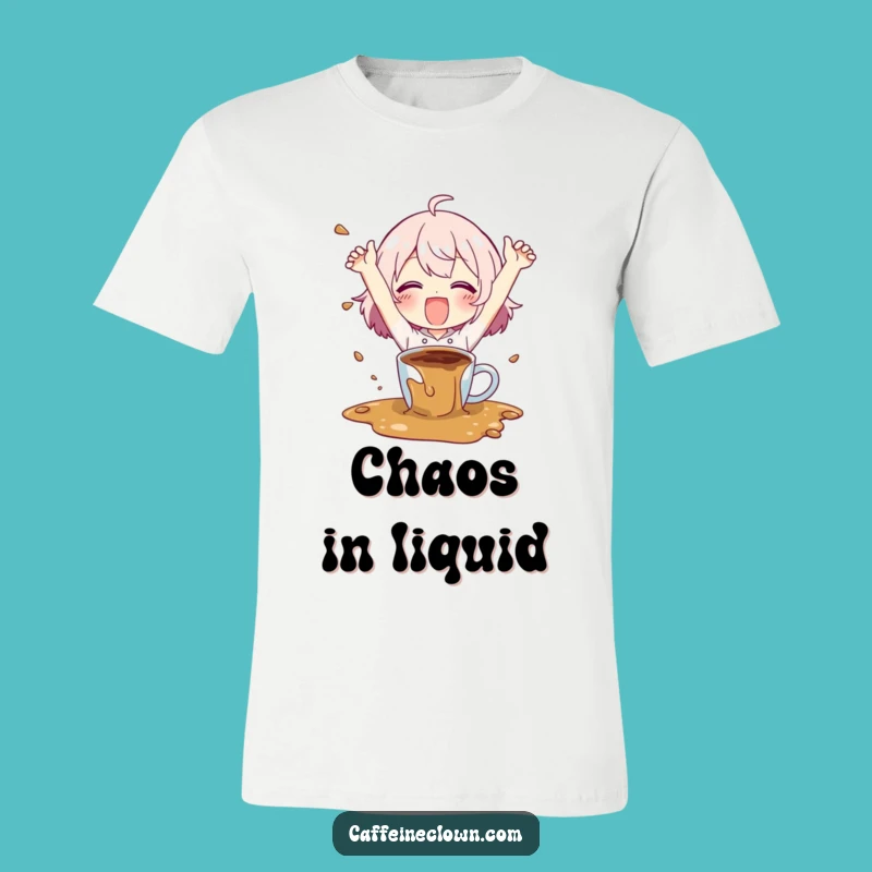 Funny Coffee Spiller T-Shirt: Happy Chaos, Perfect Gift for Clumsy Coffee Lovers
