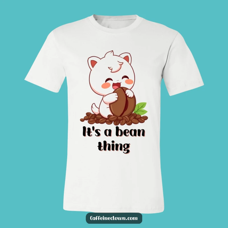 Funny Giggling Coffee Bean T-Shirt - Hilarious Gift for Coffee Fanatics