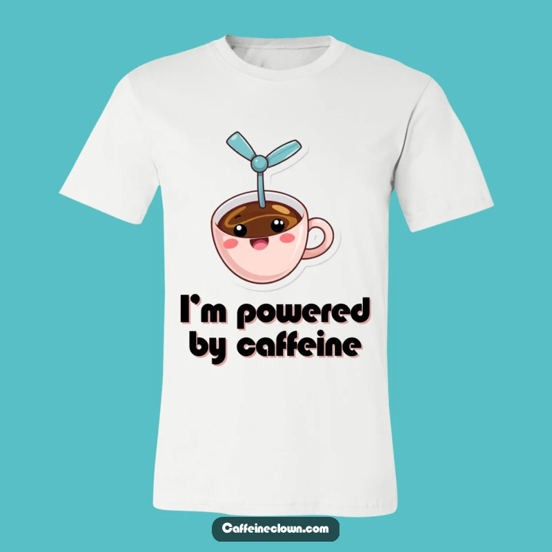 Funny Propeller Coffee T-Shirt: A Comical Flying Cup Tee, Perfect Funny Gift