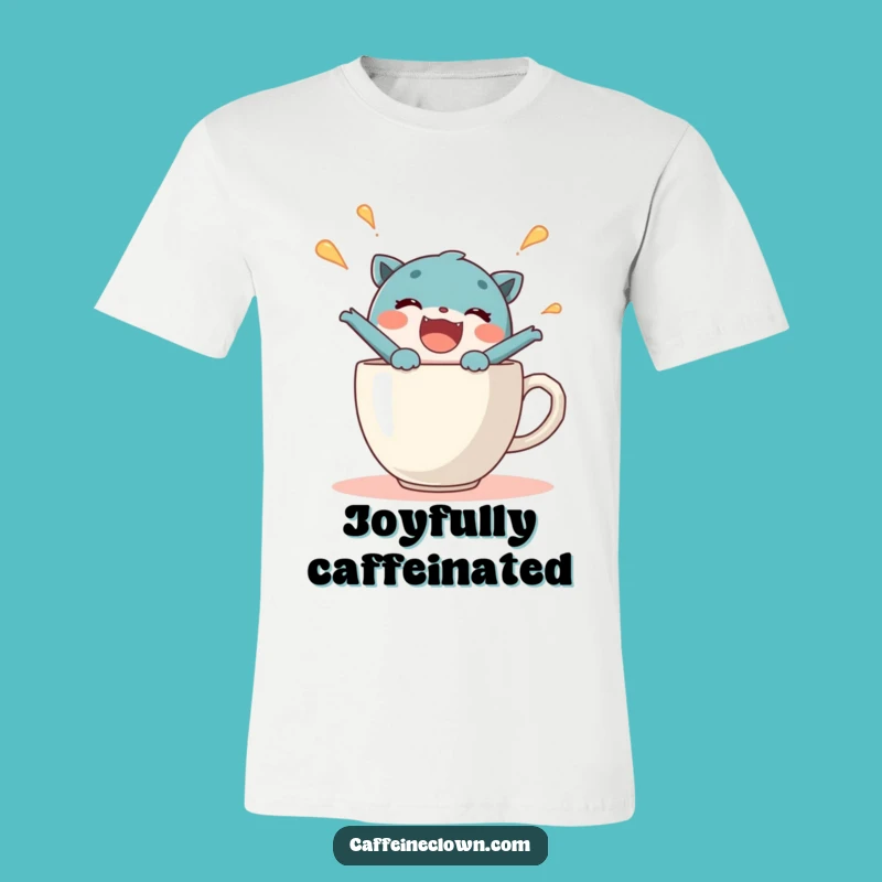 Funny Coffee Joy Burst T-Shirt - Explosive Happiness, Perfect Gift!