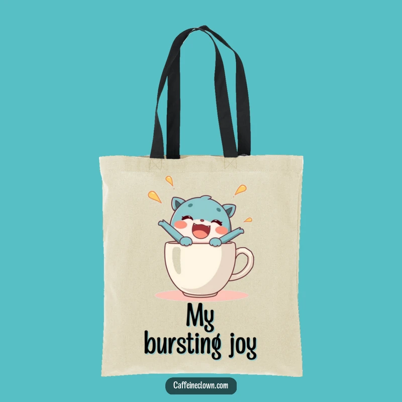 Funny Coffee Joy Burst Tote Bag - Carry Your Exuberance, Perfect Gift!