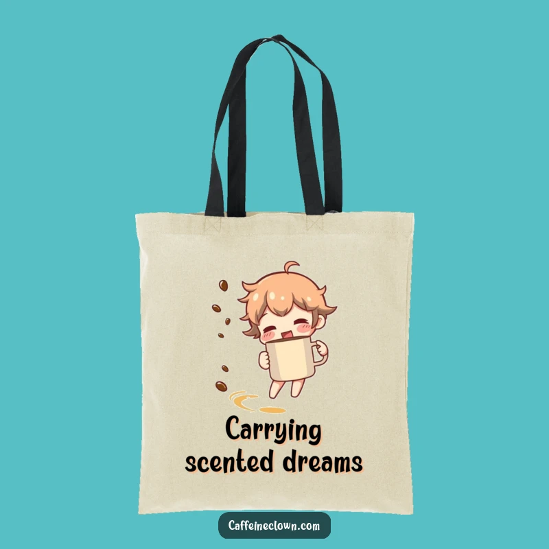 Funny Coffee Spin Tote Bag - Aroma Trail Accessory Gift