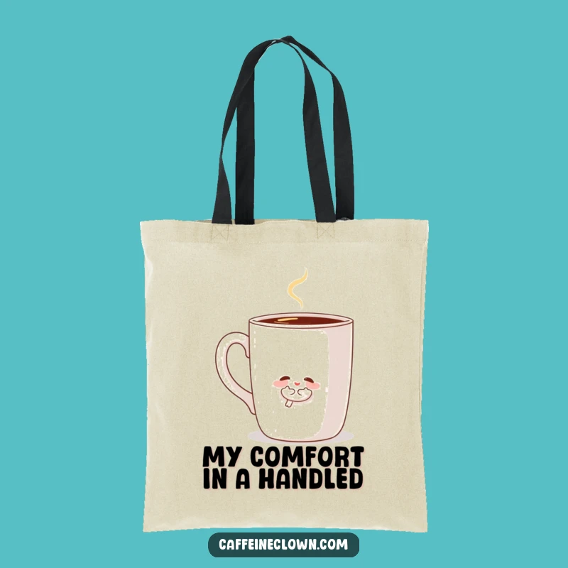 Funny Hugging Coffee Mug Tote Bag: Sweet Character's Cozy Carry-All Gift