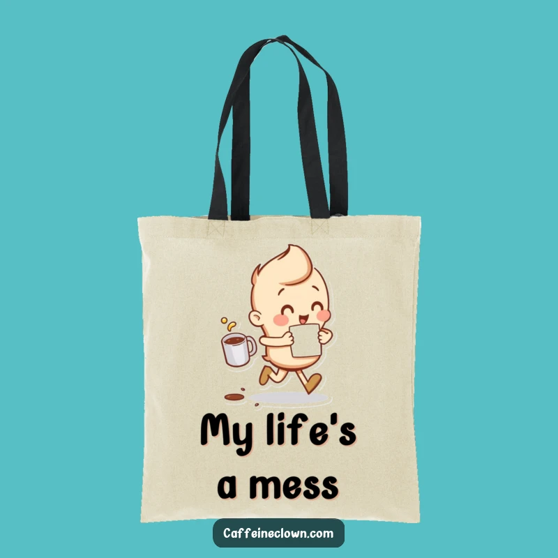 Funny Spilling Coffee Runner Tote Bag - Chic Gift for Busy Bees